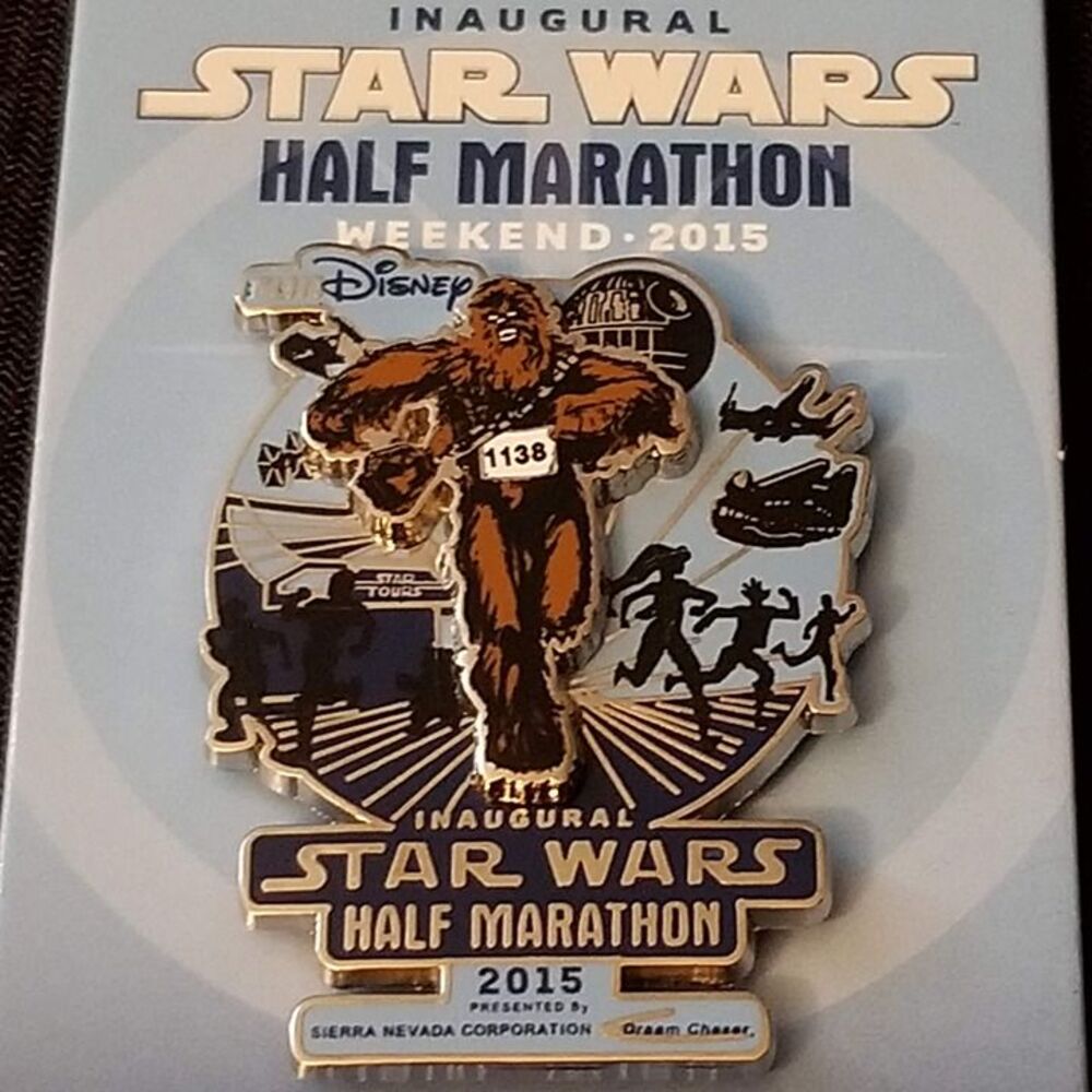 Star Wars Chewbacca Pin Run Disney 2015 Inaugural Half Marathon Disneyland